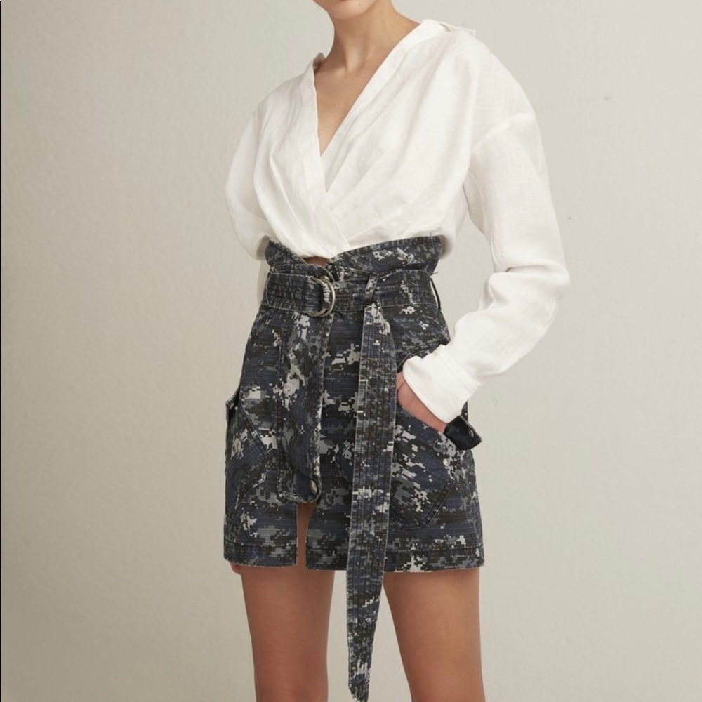 Marissa Webb Brook skirt size 10 navy digital camo